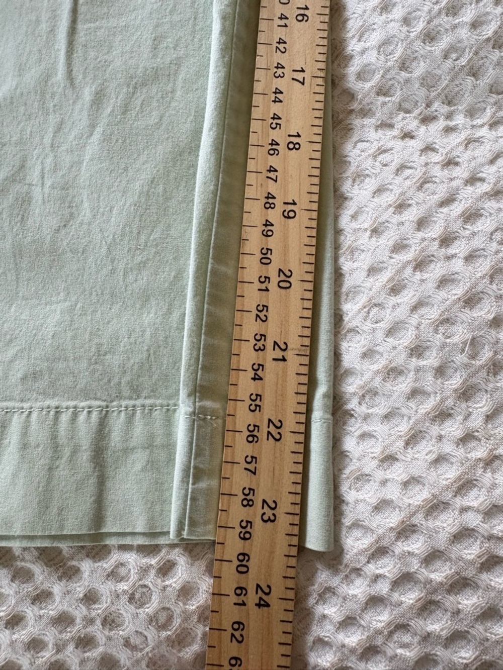 Anthropologie Elevenses Sea Foam Green Wide-Leg Cropped Pants Low Rise Y2K Sz 10 - Picture 8 of 13